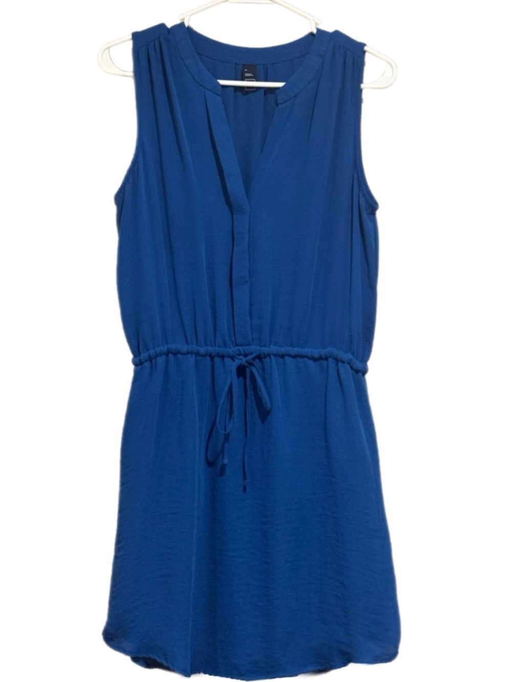 GAP Royal Blue Sleeveless Drawstring Waist Dress Women’s Size Medium